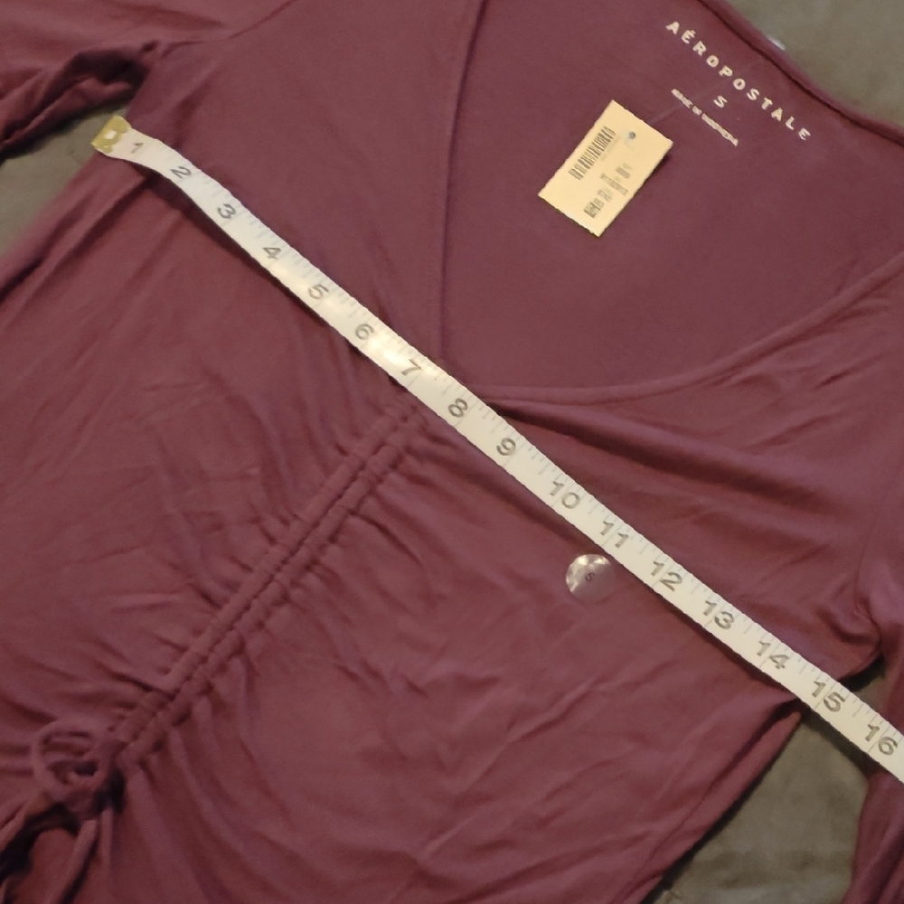 NWT Aeropostale Plum Ruched Blouse - Picture 4 of 7